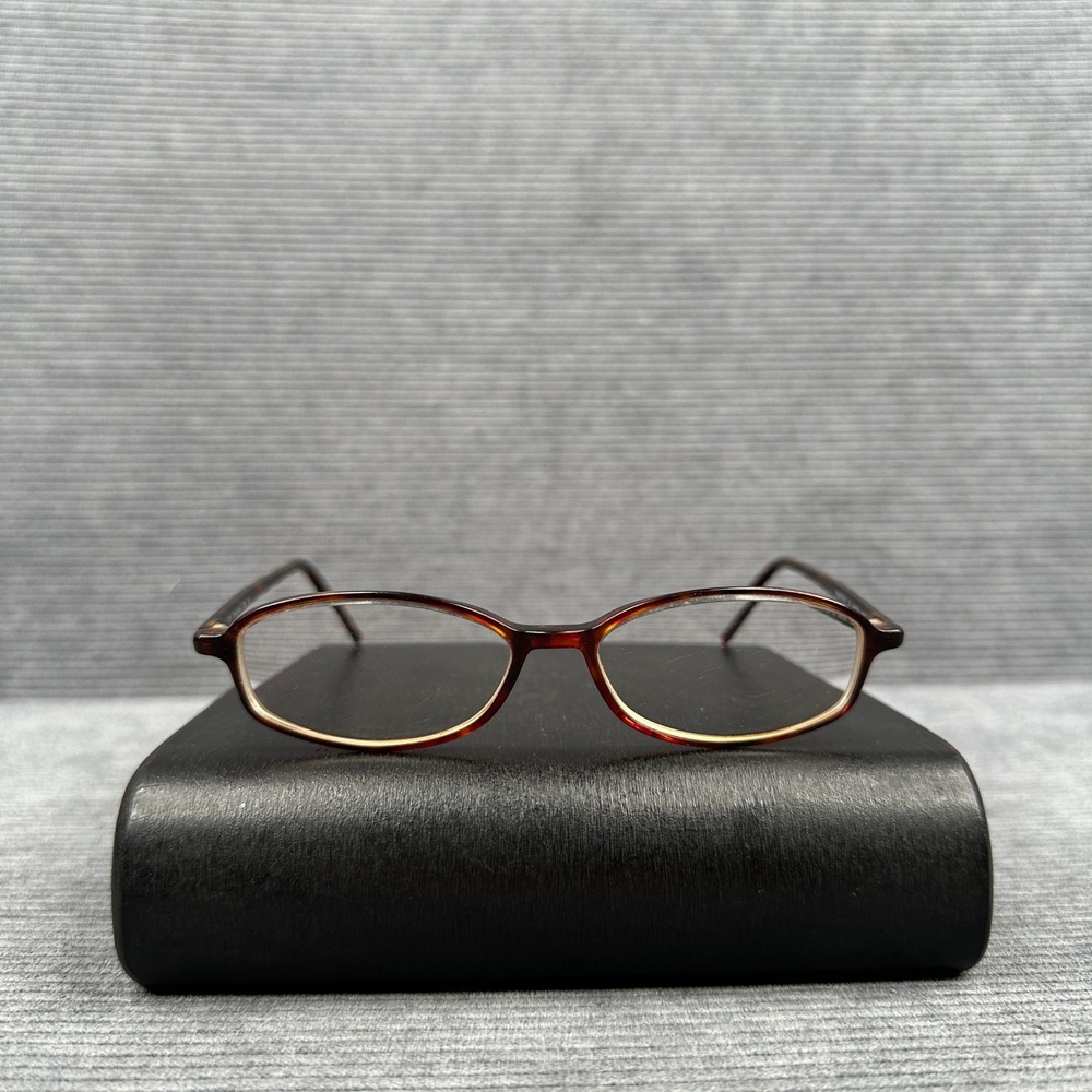 Calvin Klein 756 035 Tortoise Shell Oval Eyeglasses Frames Italy 49-14-135 Y2k